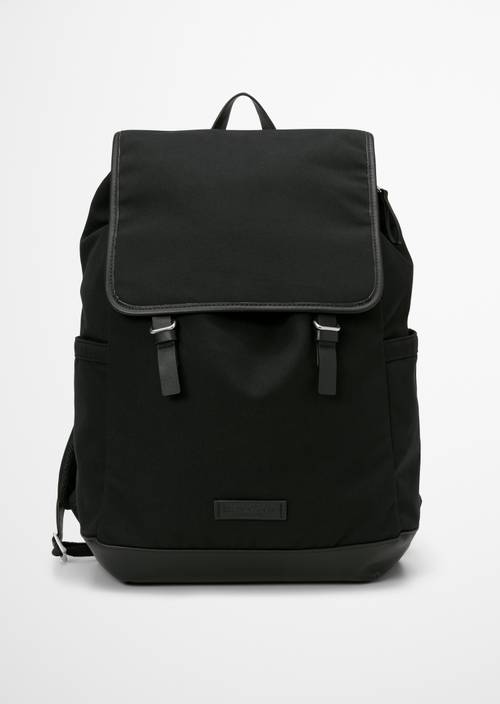 Sac à dos en toile, modèle Maiko Black en vue de face