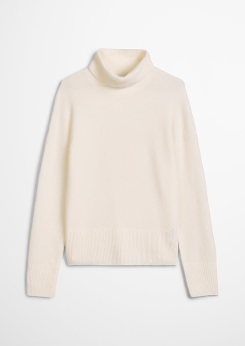 Relaxed-fit turtleneck sweater — Creamy White
