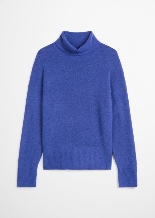 Relaxed-fit turtleneck sweater — Dark Acai
