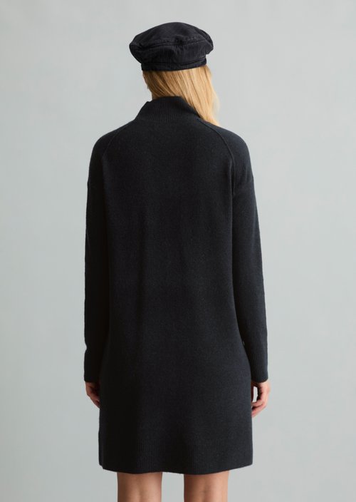 Oversized knit dress — Black Melange