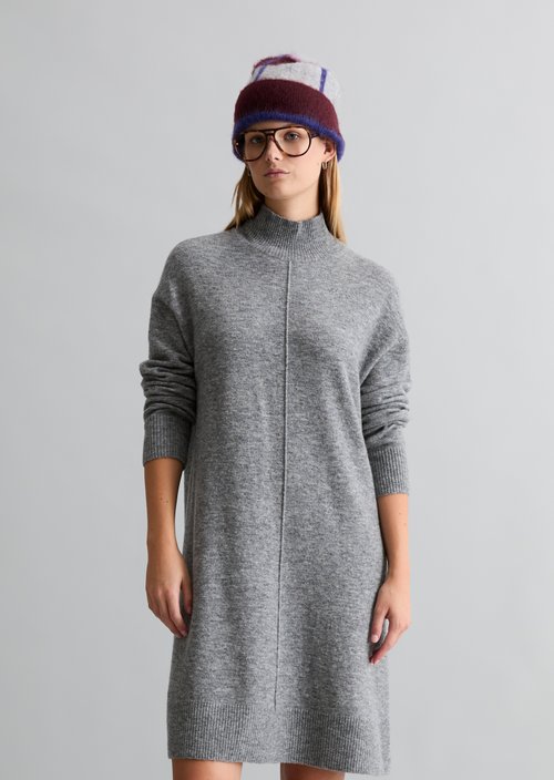Oversized knit dress — Dark Shadow Melange