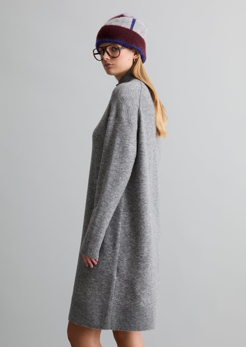 Oversized knit dress — Dark Shadow Melange