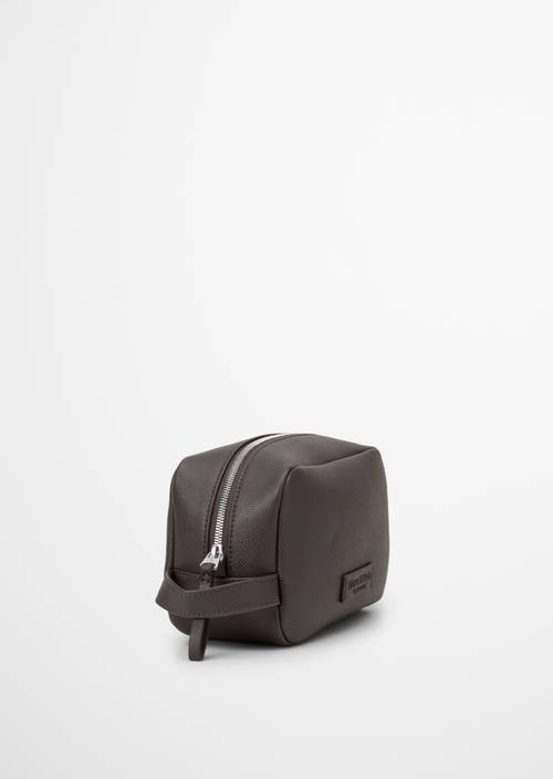 Ludvig Toiletry Bag Dark Nickle in side view
