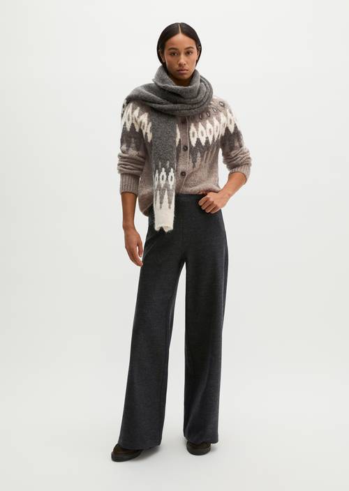 Pantalon en jersey large Dark Graphite Melange en vue de face