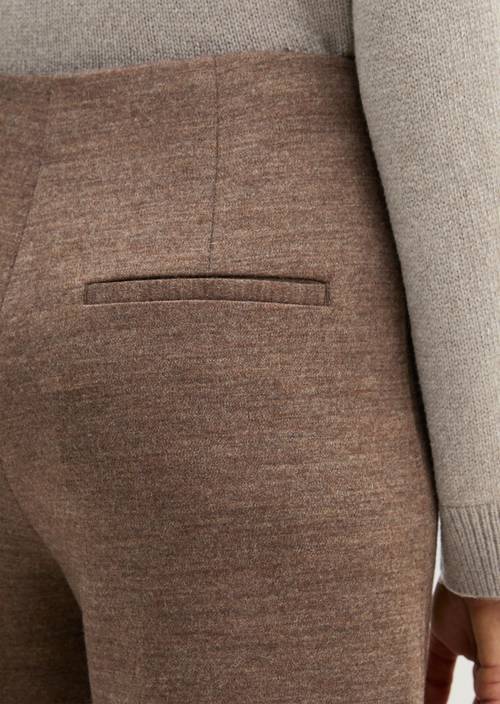 Pantalon en jersey large Soft Brown Melange en vue détaillée
