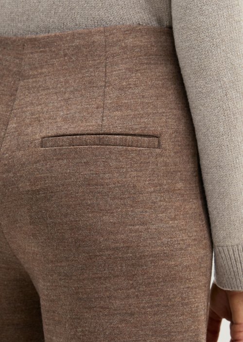 Wide-leg jersey pants — Soft Brown Melange