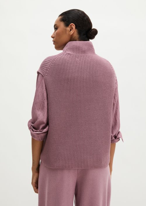 Relaxed Sleeveless Sweater — Gentle Mauve