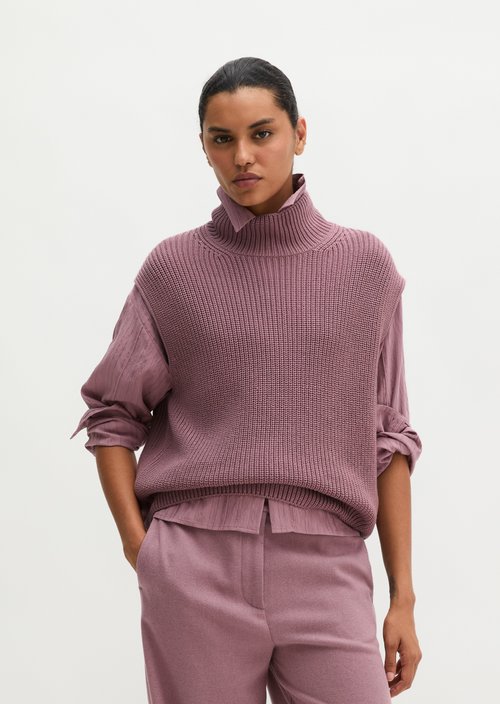 Relaxed Sleeveless Sweater — Gentle Mauve