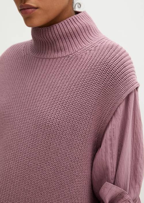 Ärmelloser Pullover relaxed Gentle Mauve in Detailansicht