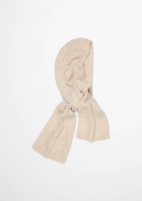 écharpe à capuche Light Stone Melange en vue de face