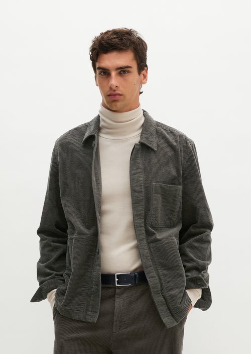 Regular-Fit Corduroy Overshirt — Wooden Earth