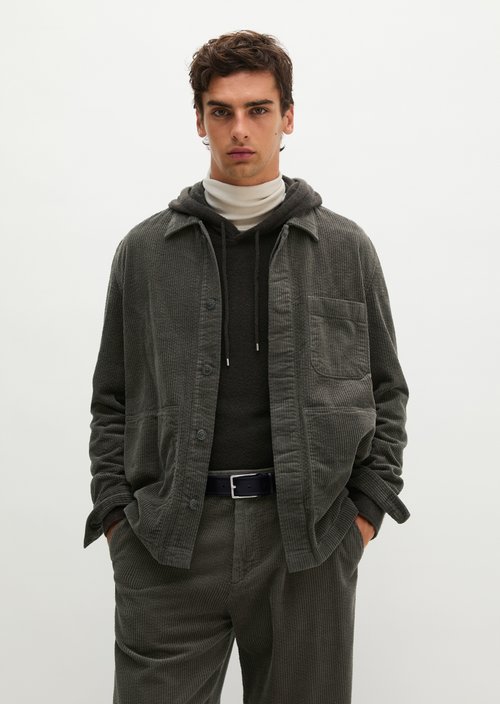 Regular-Fit Corduroy Overshirt — Wooden Earth