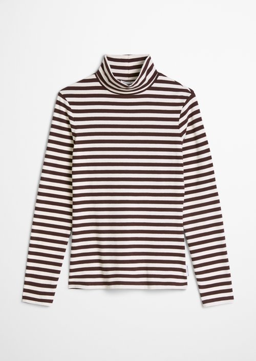 Slim-Fit Long-Sleeve Turtleneck — Dark Brown