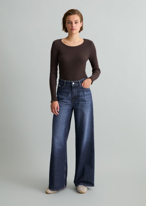 Anjo Wide Jeans — Dark Blue