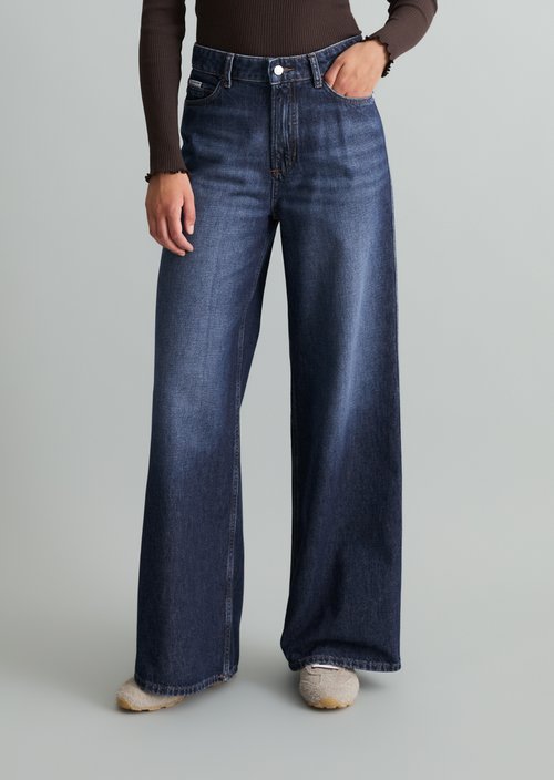 Anjo Wide Jeans — Dark Blue
