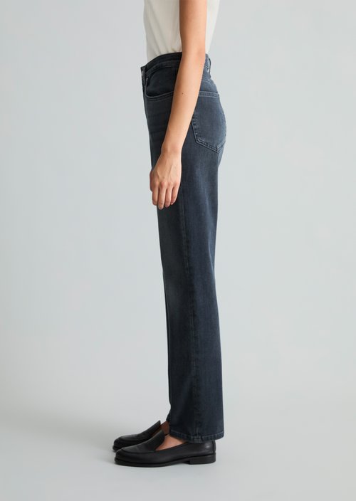 Olina Straight-Leg Jeans — Dark Blue