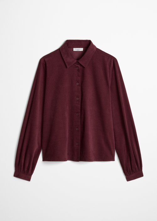 Fine-cord Long-Sleeve Blouse, Regular Fit — Mahagony Jam