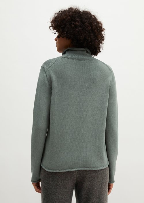Slim Regular Fit Turtleneck Sweater — Foggy Blue