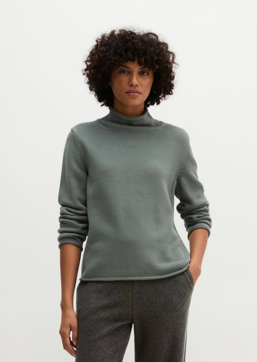 Slim Regular Fit Turtleneck Sweater — Foggy Blue