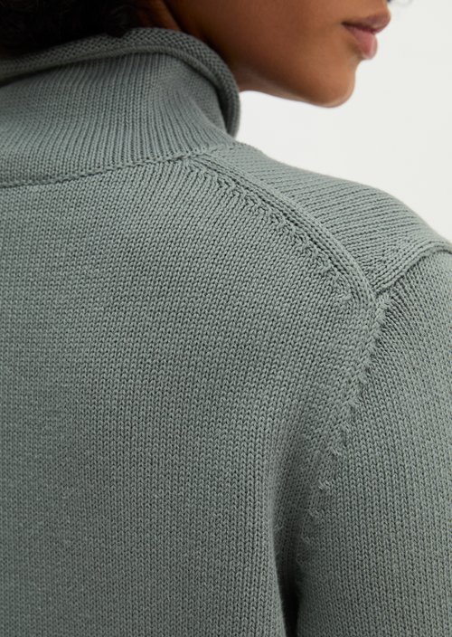 Slim Regular Fit Turtleneck Sweater — Foggy Blue