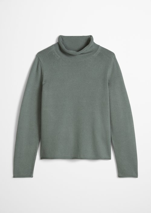 Slim Regular Fit Turtleneck Sweater — Foggy Blue