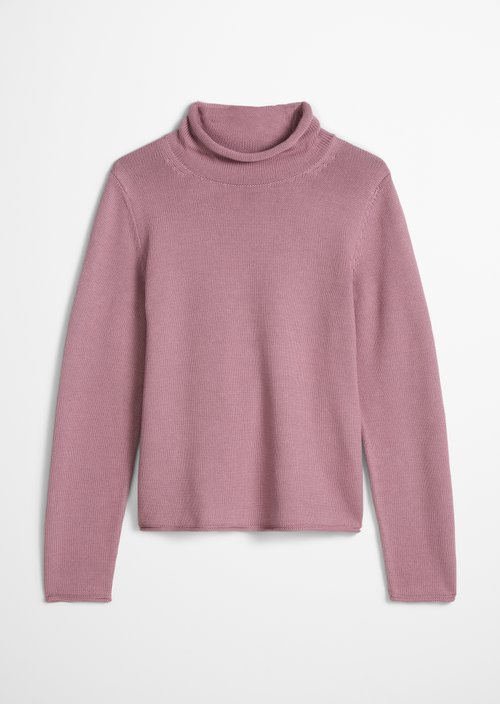 Slim Regular Fit Turtleneck Sweater — Gentle Mauve