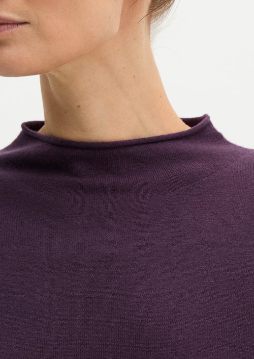 Slim-Fit Knit Dress — Pure Plum