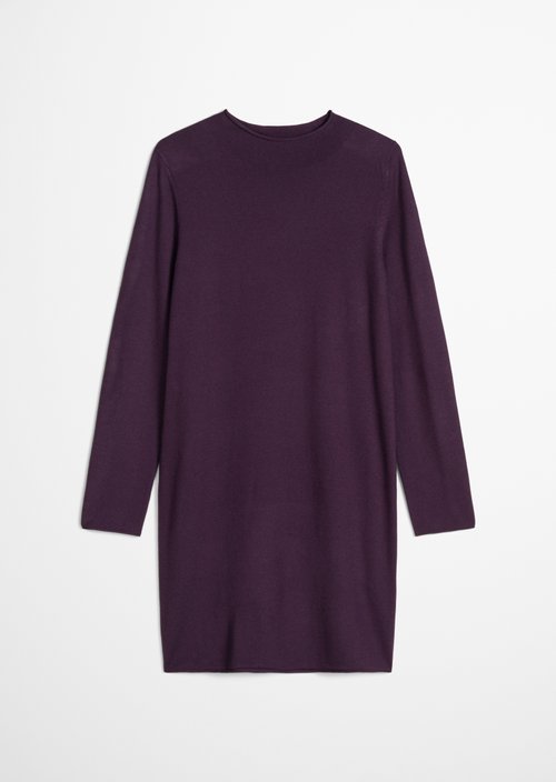 Slim-Fit Knit Dress — Pure Plum