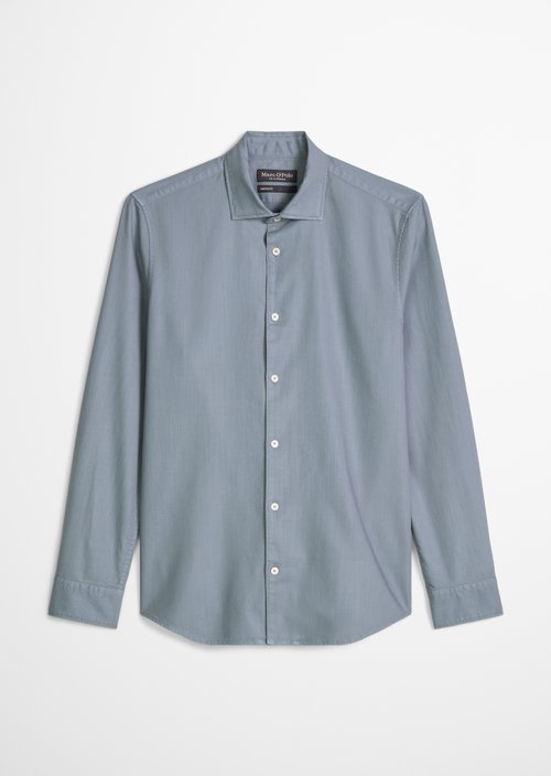 Twill shirt, fitted — Black Pepper