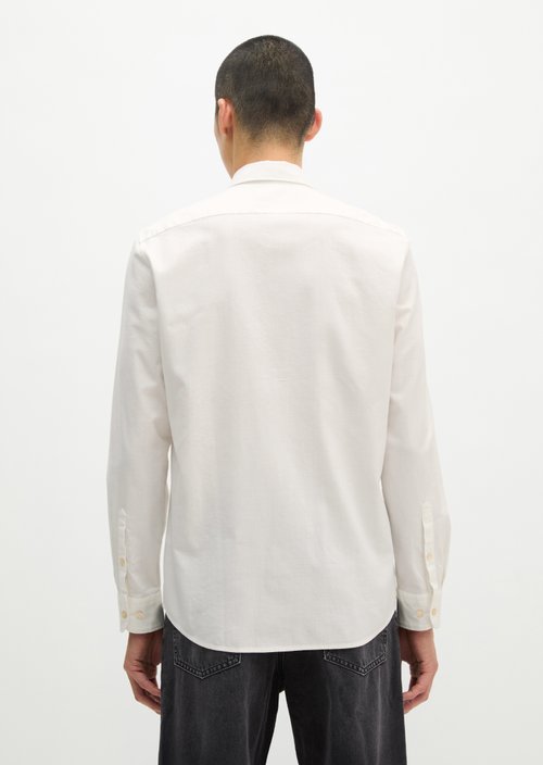 Twill shirt, fitted — Silky White