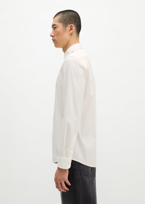 Twill shirt, fitted — Silky White