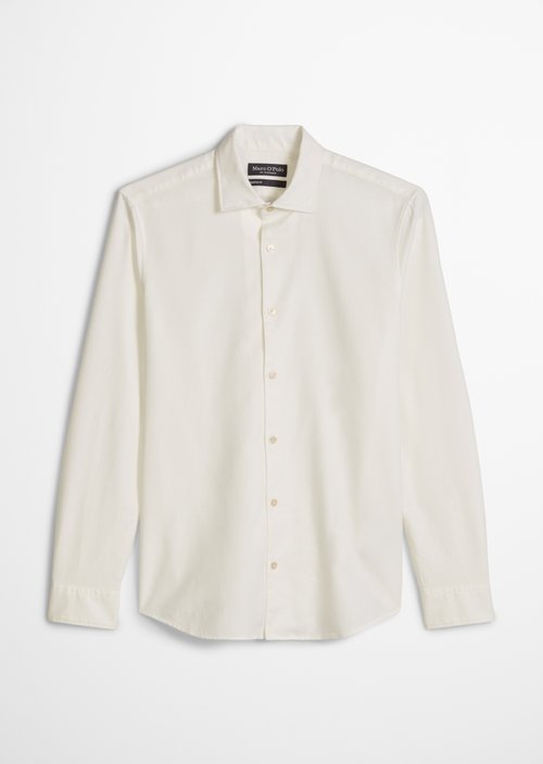 Twill shirt, fitted — Silky White