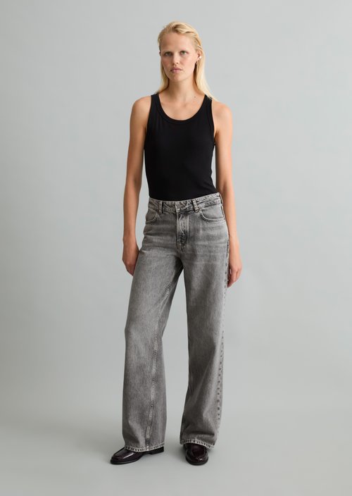 Tomke Wide Jeans — Medium Grey