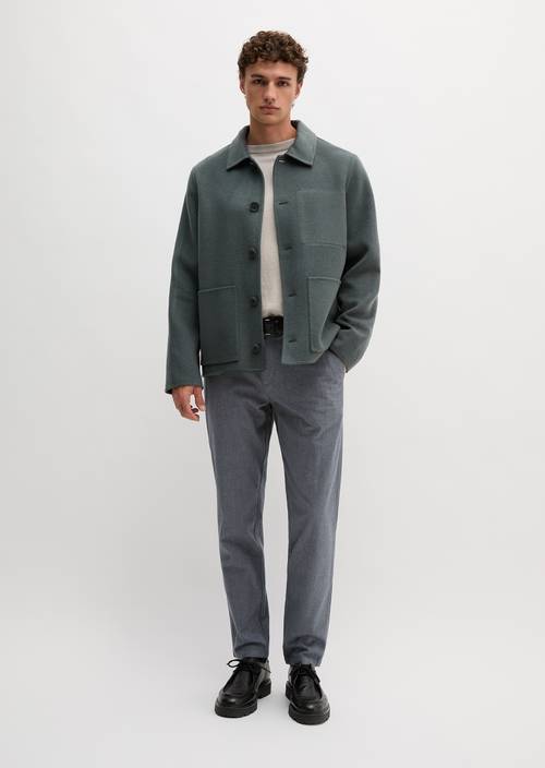 Chino Model Morot tapered Medium Grey in Frontalansicht