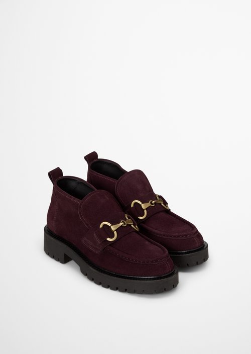 Phia High-Top Loafer — Black Cherry