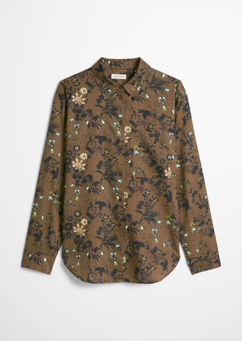 Loose-fitting printed blouse — Medium Brown