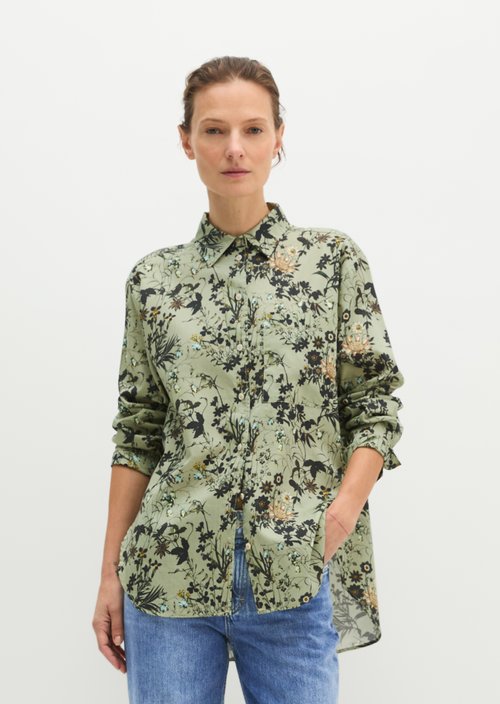 Loose-fitting printed blouse — Light Green
