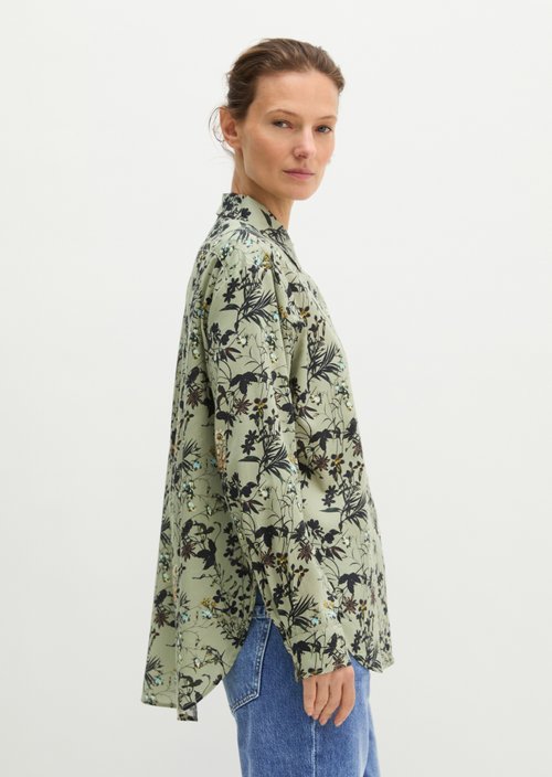 Loose-fitting printed blouse — Light Green