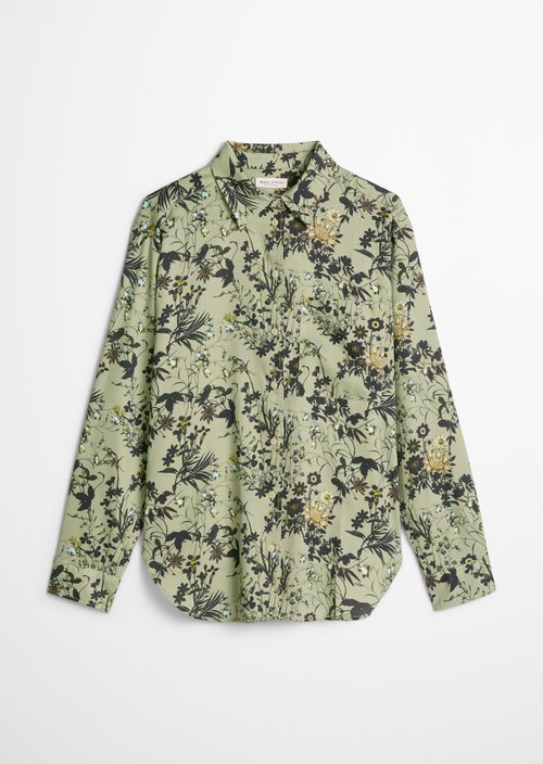 Loose-fitting printed blouse — Light Green