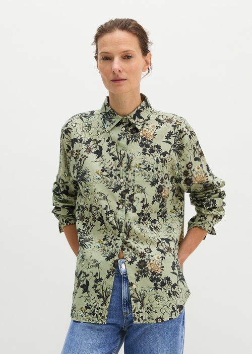 Loose-fitting printed blouse — Light Green