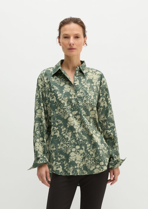Loose-fitting printed blouse — Light Green