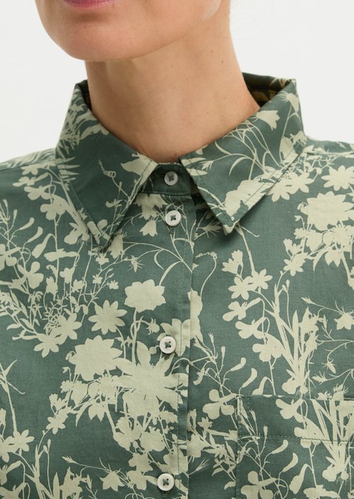 Loose-fitting printed blouse — Light Green