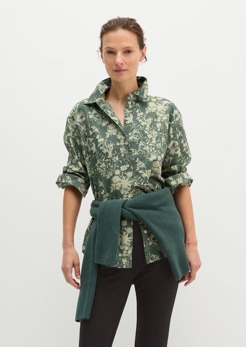 Loose-fitting printed blouse — Light Green