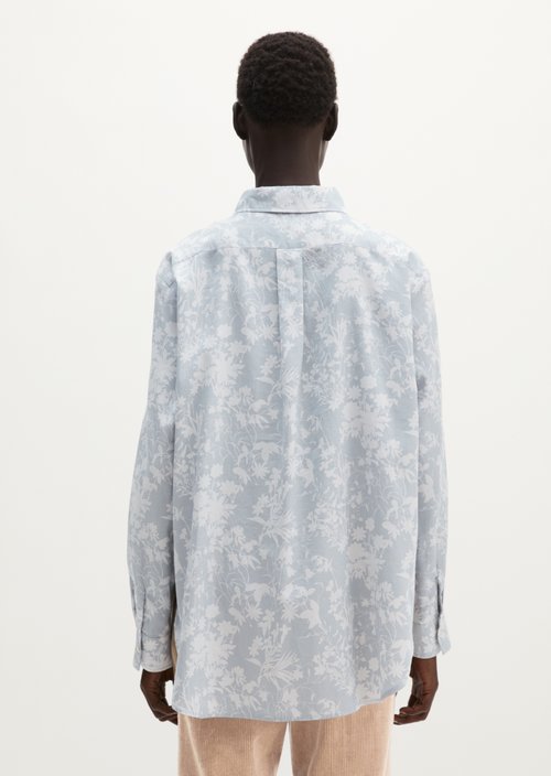 Loose-fitting printed blouse — Light Blue