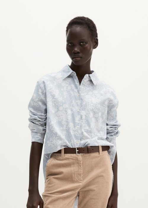 Loose-fitting printed blouse — Light Blue