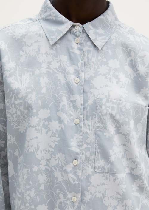 Loose-fitting printed blouse — Light Blue