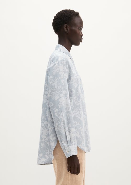 Loose-fitting printed blouse — Light Blue