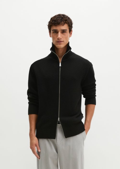 Relaxed-fit cardigan — Black