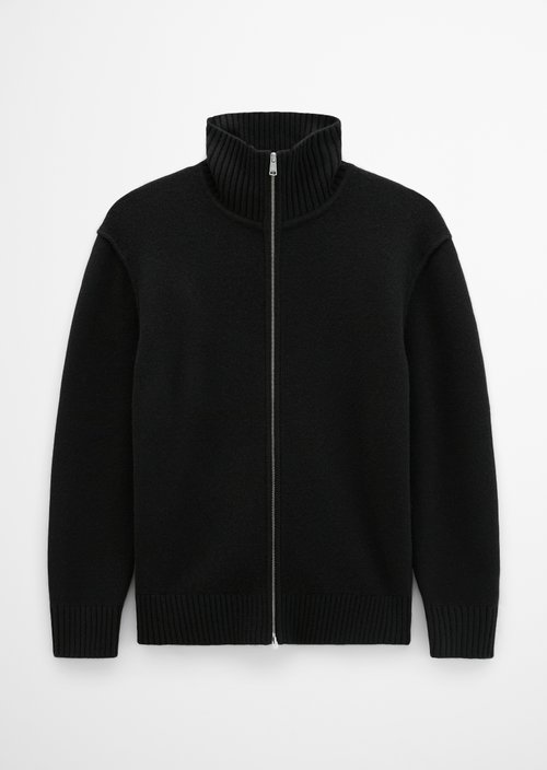 Relaxed-fit cardigan — Black