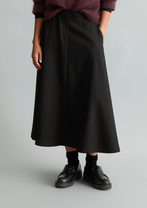 Flared Skirt — Black